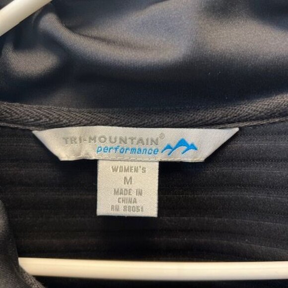 Tri-Mountain Performance Womens Jacket M Gray Full-Zip Custom undah On Sleeve - Picture 5 of 7